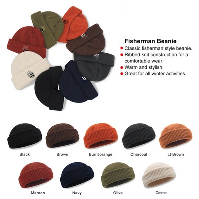 Fisherman Beanie 9"