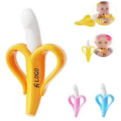 Banana Shaped Baby Teether Toothbrush