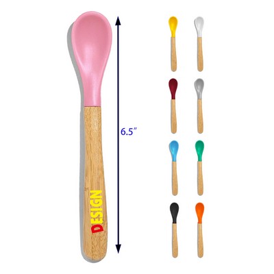 Bamboo and Silicone Infant Training Spoon Soft Tip