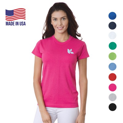 100% Cotton Made in USA Women's Heavyweight Crew